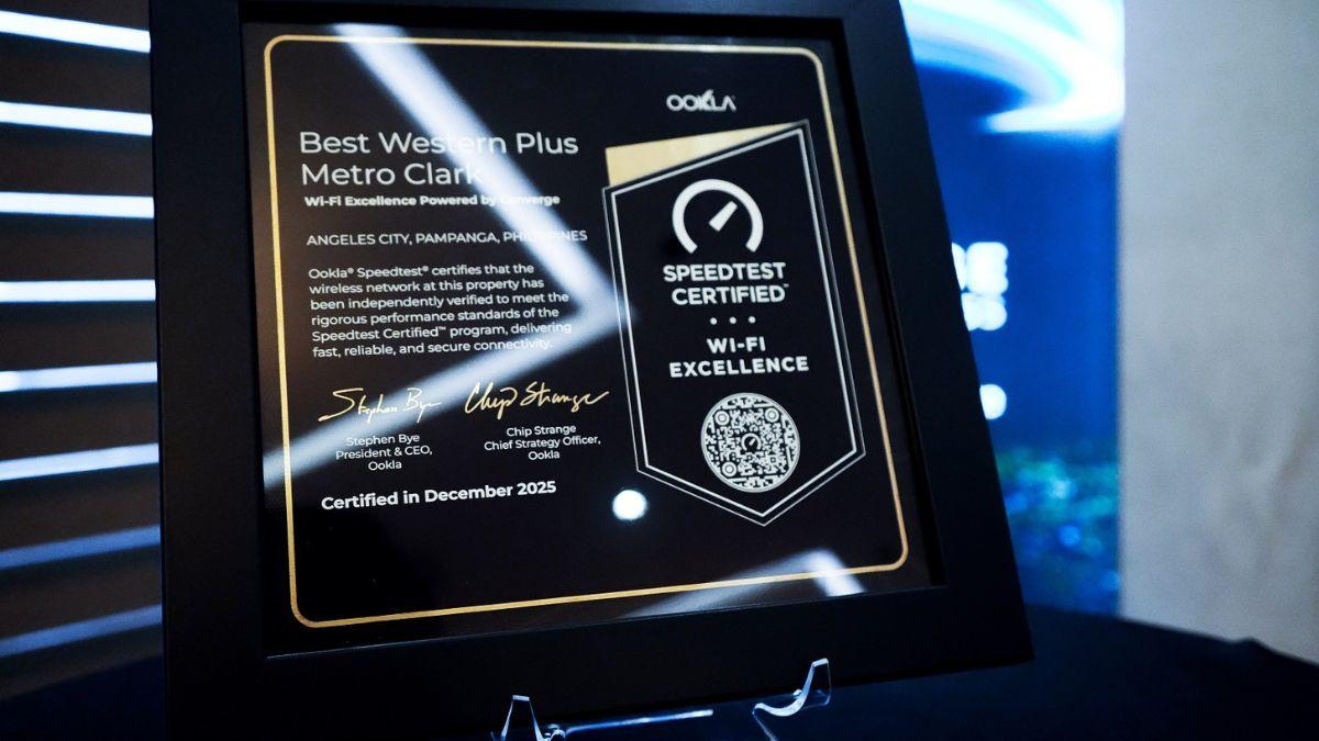 Best Western Plus Metro Clark achieves Ookla® Speedtest Certified™ status for Wi-Fi excellence, powered by Converge