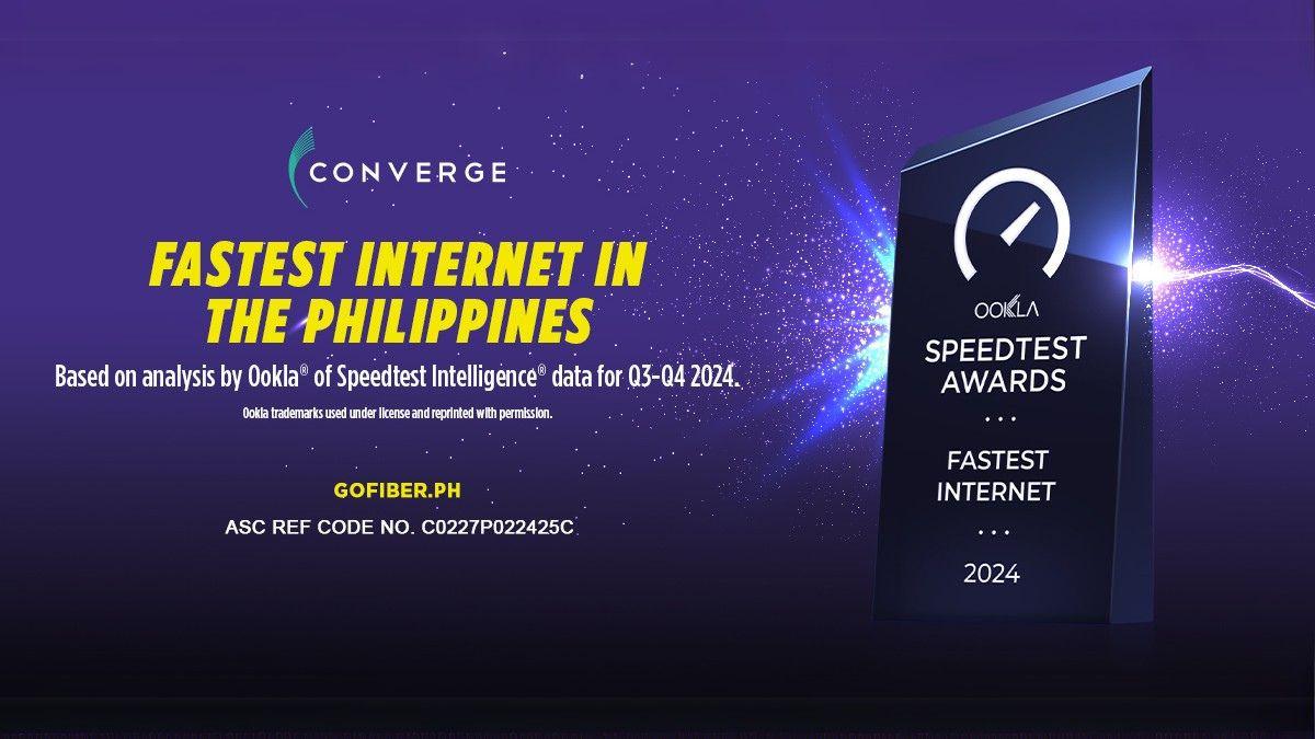 Converge reigns as the Philippines’ fastest fixed network throughout 2024!