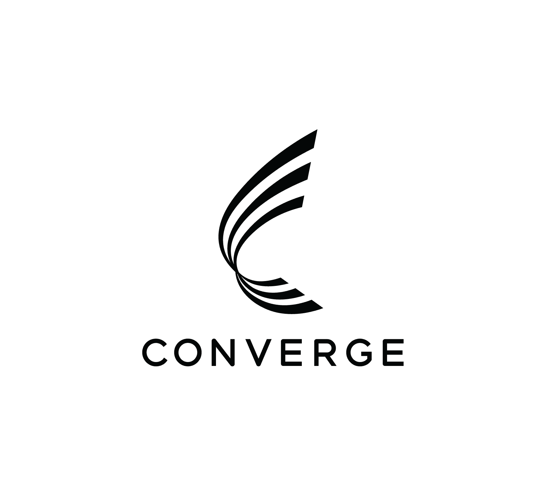 Converge (black, vertical)