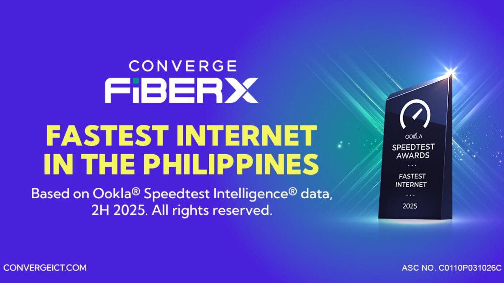 Committed to better connectivity for subscribers, Converge wins at Ookla® Speedtest Awards